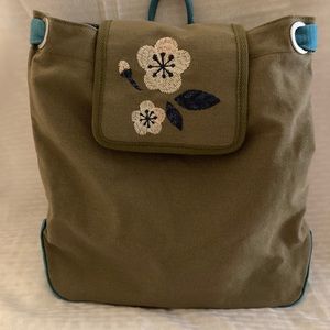 Life is Good Blooming Pansy Wayfarer Backpack